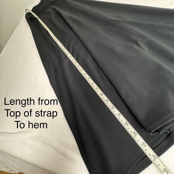 Vintage AJ Bari Womens Maxi Dress 7/8 Black Cape Witchy Boho Fairy Stretch Sheer - Picture 16 of 16